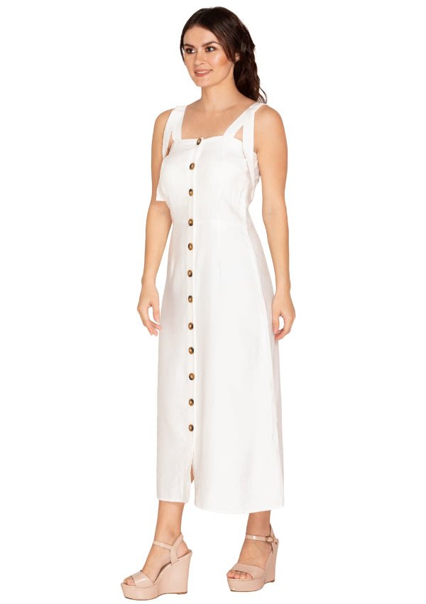 White maxi dress