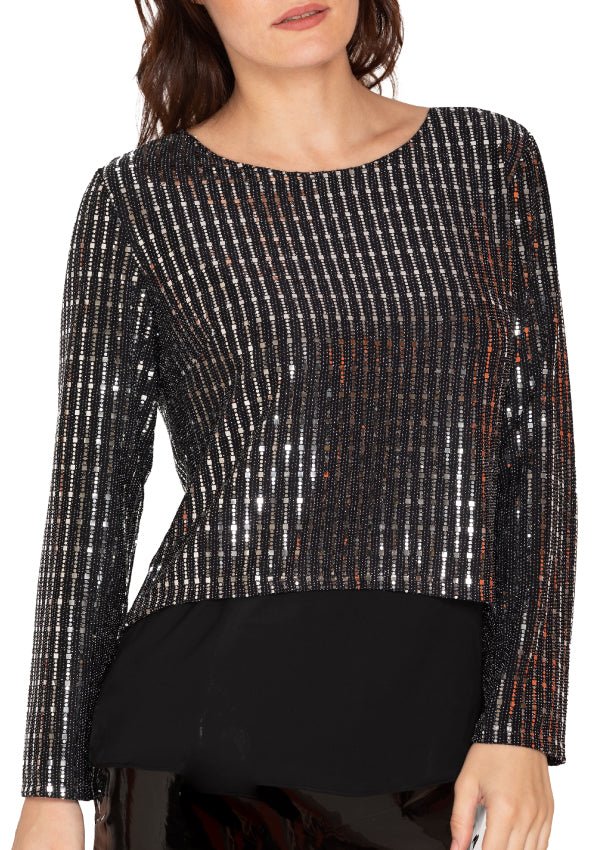 Silver sequence black top