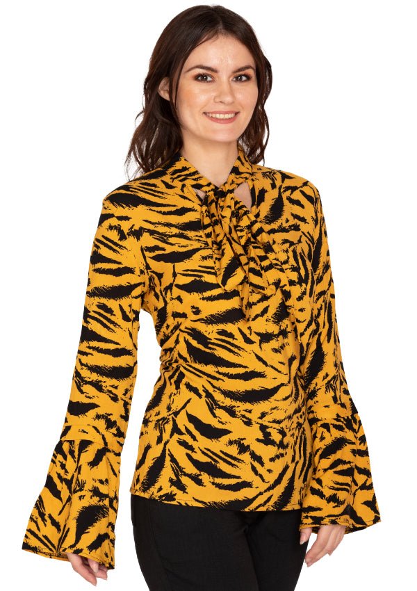 WILD BLACK AND MANGO TOP