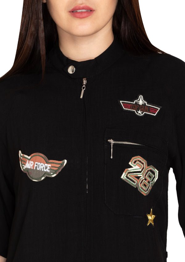 Multi sticker jump suit