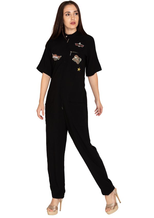 Multi sticker jump suit
