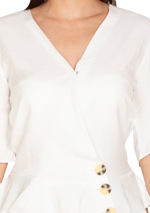White frill top