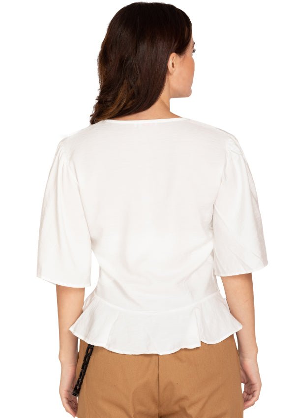White frill top