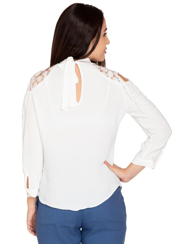 Embroided white top