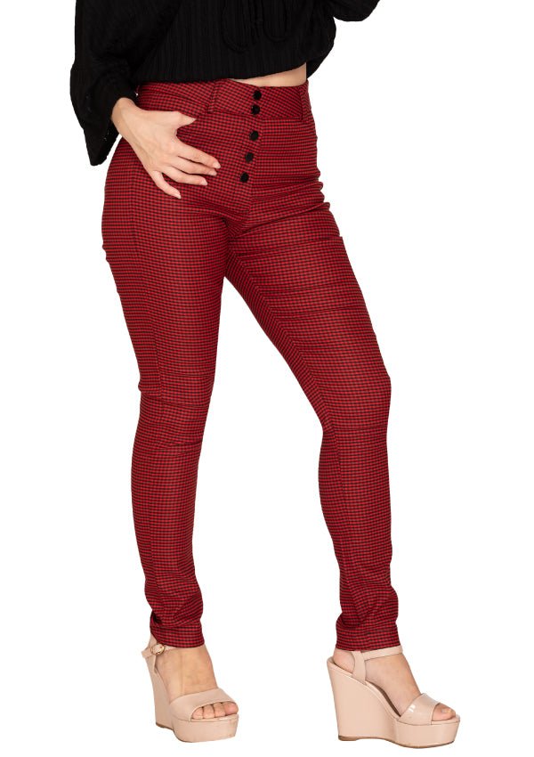 RED CHECK TROUSER