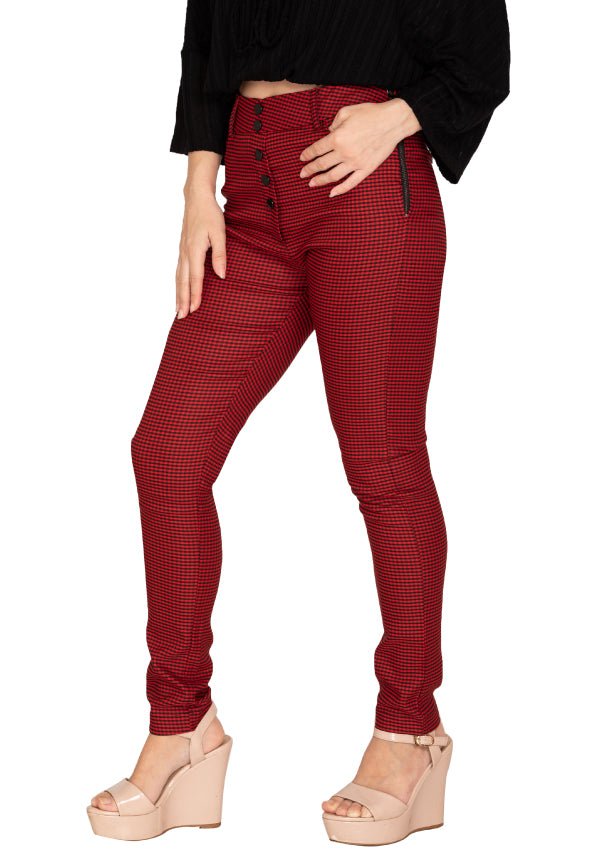 RED CHECK TROUSER