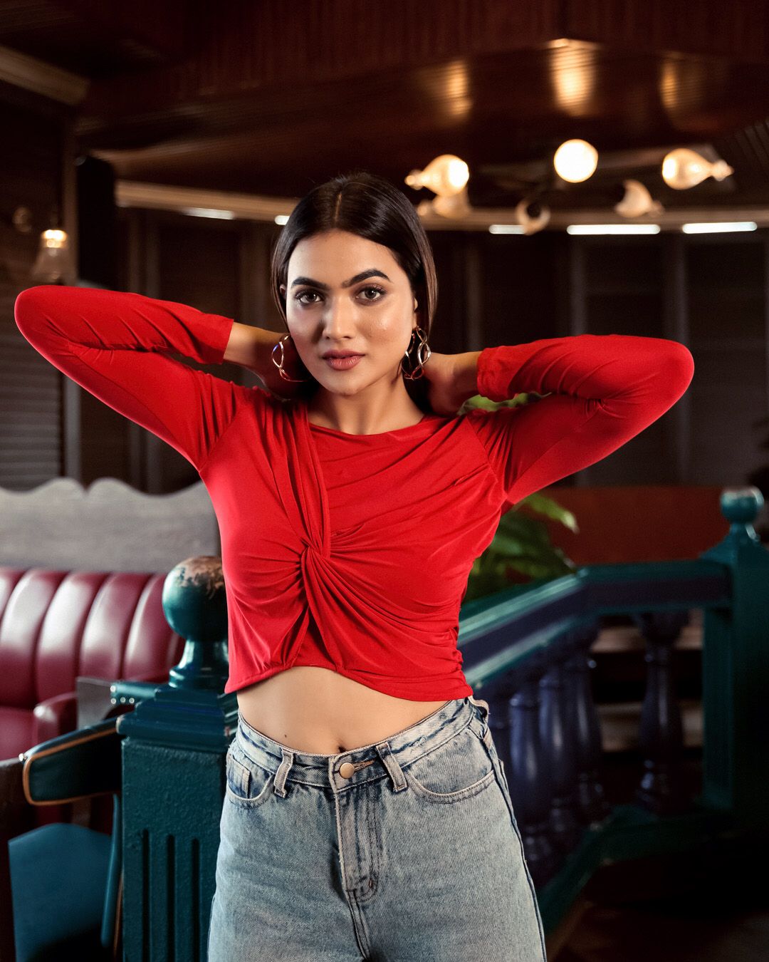 Red knot crop top